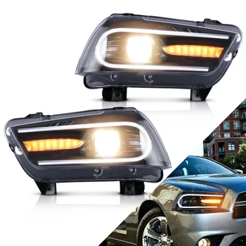 

Headlamp Assembly for Dodge Charger 2011 2012 2013 2014 Head Light Full LED Moving Turn Signal Car Accessories