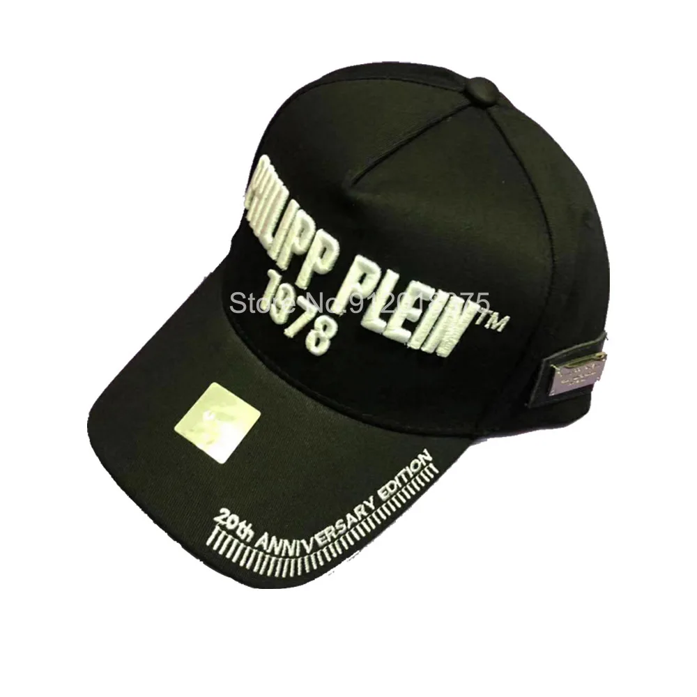 Кепка мужская с вышивкой модная бейсболка черепом Philips хлопковая дизайнерская