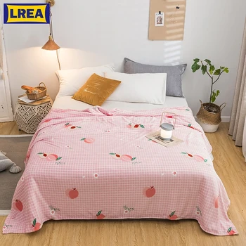 

LREA High Density Warm плед Flannel coral Blanket adult pink peach pattern For sofa Throw Travel Soft For Beddding