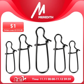 BEST PRICE ❤️ Meredith 50pcs Stainless Steel Fishing Connector Fast Clip Lock Snap Swivel Solid Rings Safety Snaps Fishing Hook Tool Snap - discount item 15% OFF Sports & Entertainment
