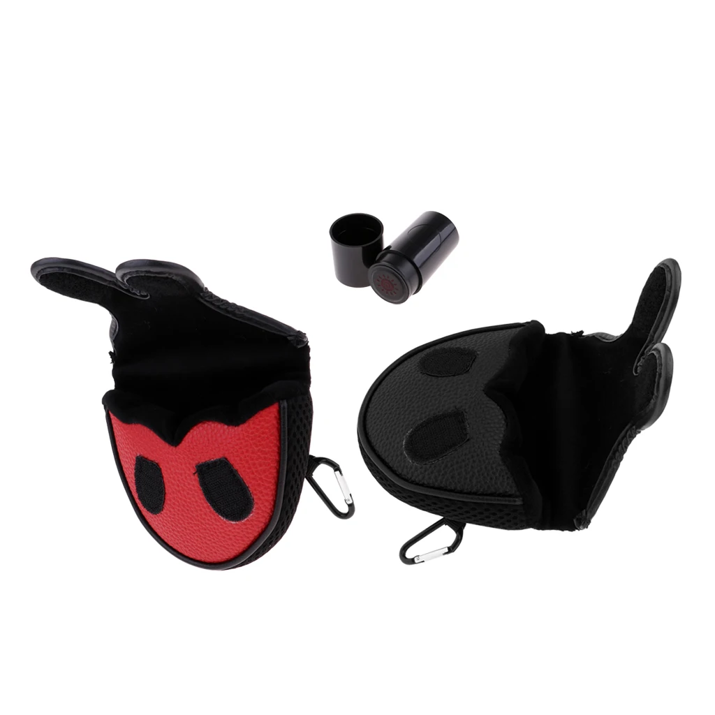 Golf Mallet Head Cover Putter Shaft Protector Guard Sleeve Golf Ball Stamper
