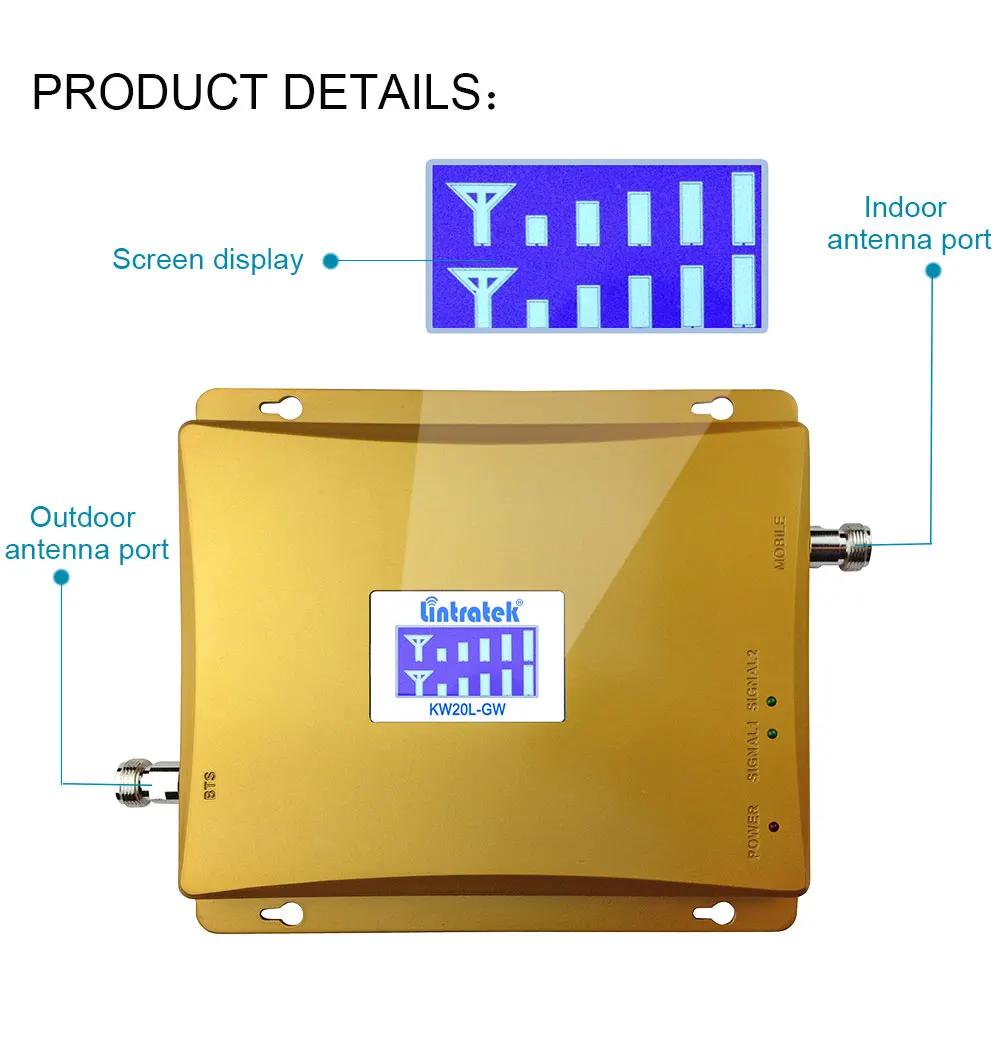 Lintratek 3G WCDMA 2100MHz GSM 900Mhz Dual Band