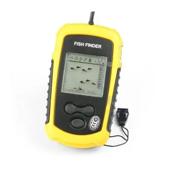 

12m Portable Fish Finder Depth Echo Sonar Alarm Sensor Transducer Fishfinder E5BD