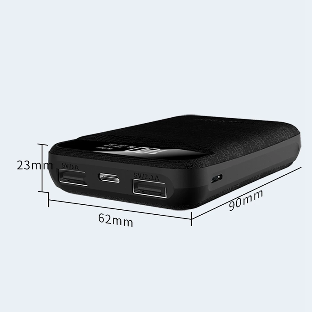 Универсальное зарядное устройство с двумя портами Usb для iPhone XS MAX XR X Внешний аккумулятор для Xiaomi Mi 9 8 SE redmi note 7