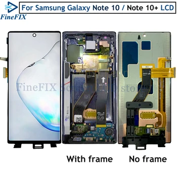 

ORIGINAL SUPER AMOLED Screen For Samsung Galaxy Note 10 Lcd N970F note10 plus Lcd N975 N9750 LCD with Frame Display Touch Screen