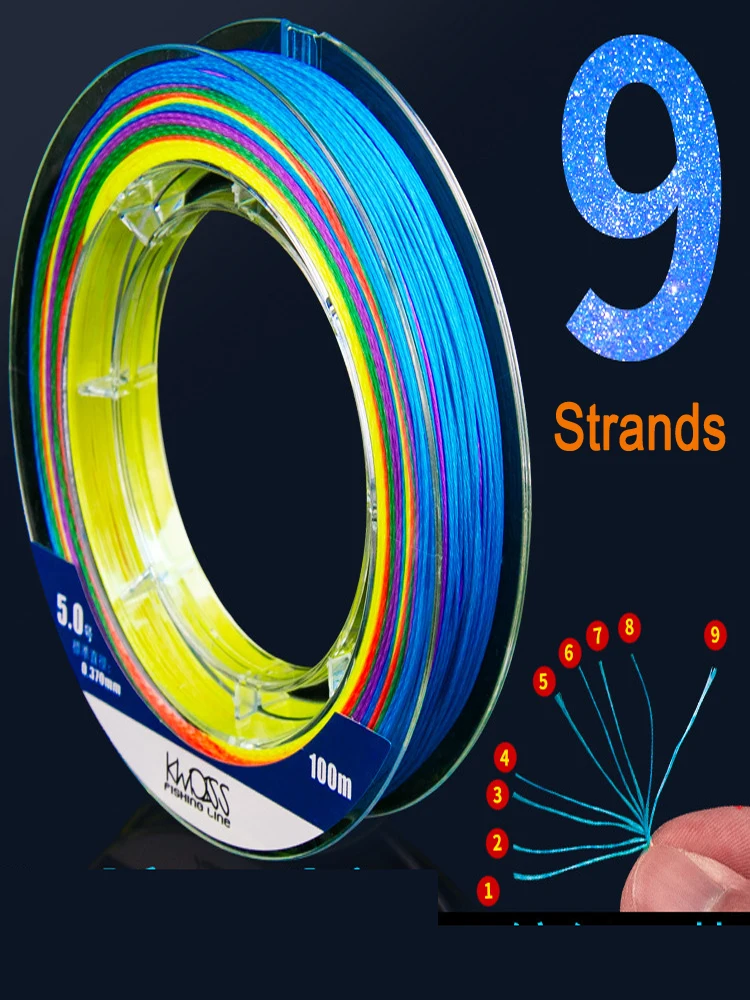 Germany material Braided PE Fishing Line 9 Strands 100M Carp Fishing Line Saltwater Fishing Weave PE Multifilament X9