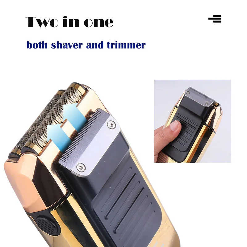 Kemei 2 in 1 Electric Shaver Men Rechargeable Beard Shaver Floating Hair Trimmer Face Care Bald Shaving Machine