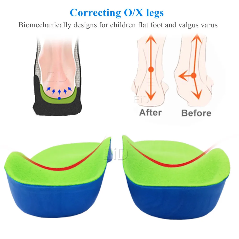 EiD детские ортопедические стельки-супинаторы для детской обуви плоские для ног, ортопедический коррекционный уход за здоровьем ног стелька