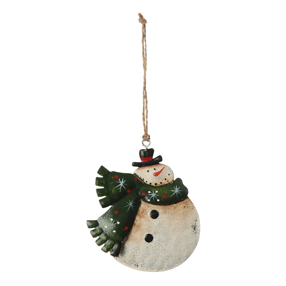 thumbnail image 1 of Adorno de árbol de Navidad de metal retro para puerta de bienvenida, colgante de Papá Noel, muñeco de ángel de dibujos animados, adornos colgantes, decoración navideña, 1 of 5