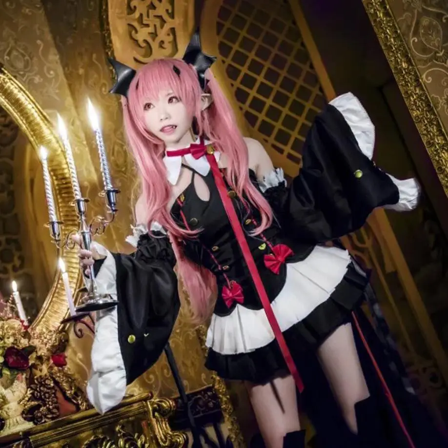 Аниме сераф конца косплей костюм Owari no Seraph Krul Tepes Униформа полный комплект платье