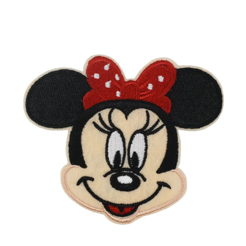 Mickey Minnie Mouse IRON PATCH LOGO embroidered sew mouse bow love hand cartoon movie Motif Applique