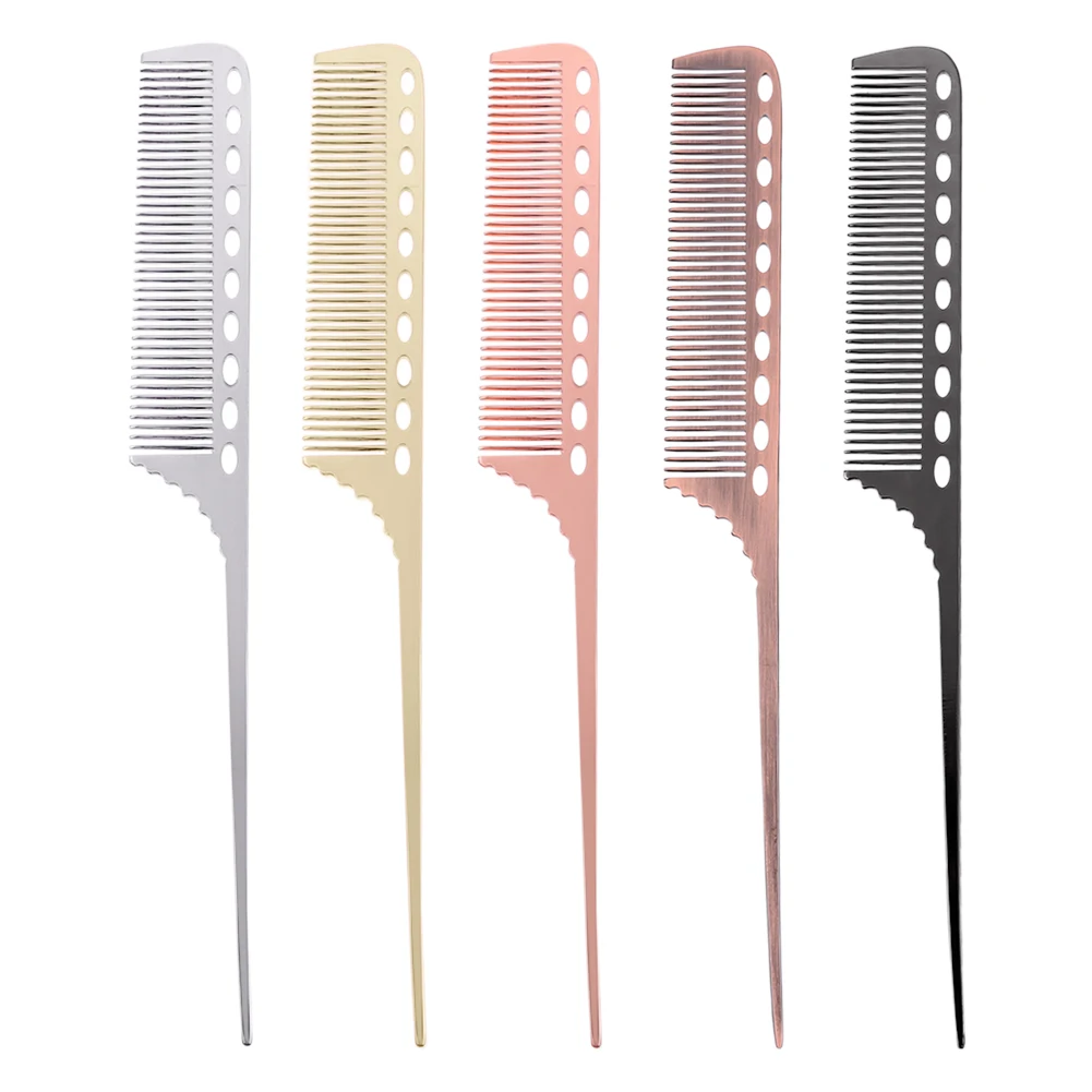 1pc Metal Hair Comb Pro Salon Antistatic Hairdresser Hair Cutting
