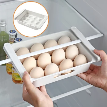 

Eco-Friendly Kitchen Fruit Eggs Organizer Drawer Storage Rack Box Fridge Sort Freezer Shelf Holder Pull-out Drawer Space Saver