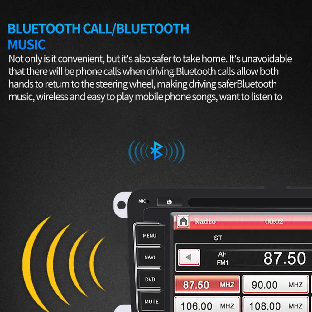 Cheap Adeeing 7Inches 2DIN Car Radio Capacitive Display GPS Car Bluetooth DVD Player MP3 Navigation Integrated Host Camera Optional 26