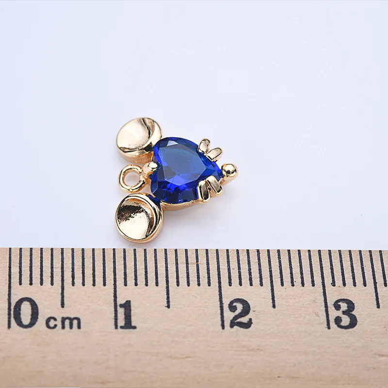 20pcs Copper material Plated gold color mouse animal charm Delicate drop-shaped earring pendant