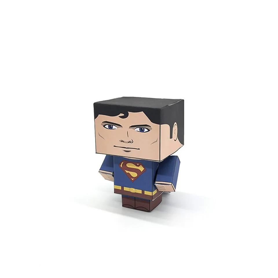No-glue DC Comics Супермен Складная резка Милая 3D бумажная модель бумажное ремесло Аниме Фигурка DIY Cubee для детей взрослых ремесло игрушка CS-010