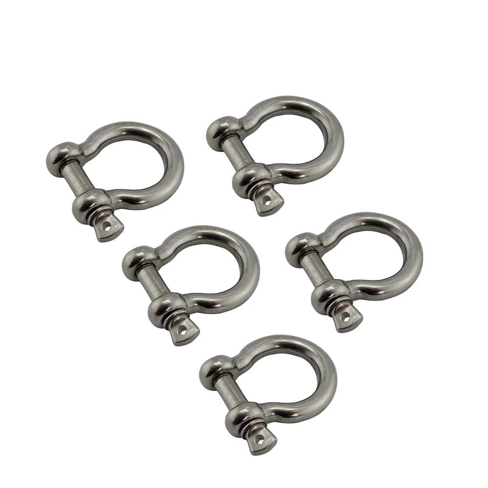 5pcs m4 304 stainless bow shackle steel screw pin anchor shackle bow Riggingju 
