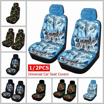 

2 Set Universal Car Seat Cover Fit Most Cars Polyester Fabric Automobile Seat Covers Car Styling Car Seat Protector