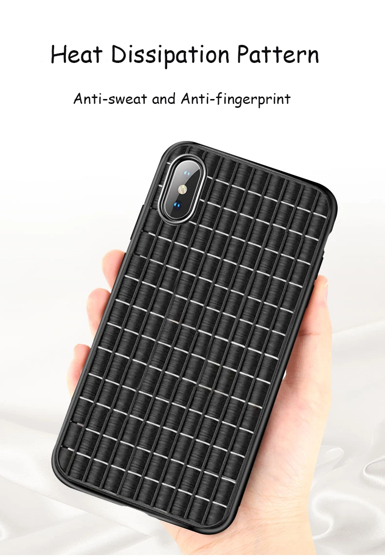 Case For iPhone X Xr Xs Max Cover Fashion Breathable Shutter Skin Heat dissipation Slim Cover For iPhone 7 8 Plus 6 6S Plus Case (4)