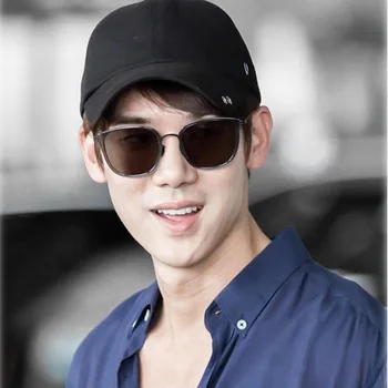

2020 New Style Sun Glasses Square Men Reflective Lenses Ultra-Light Sunglasses Women's Europe And America Fashionable Sunglasses