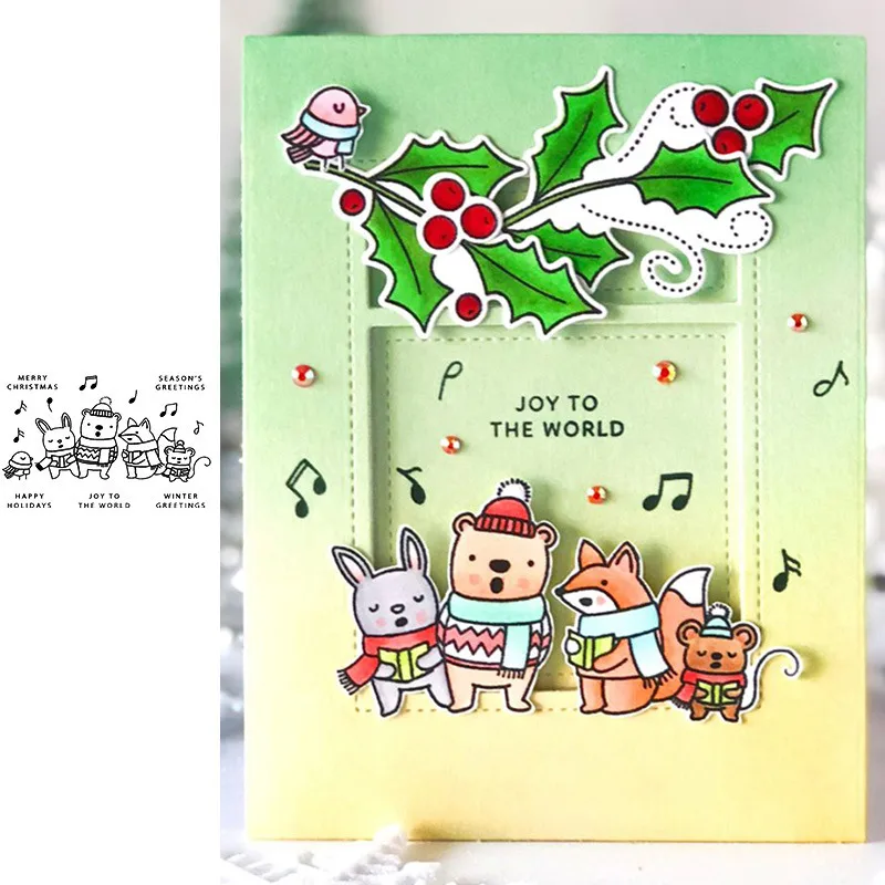 

Fairy Cute Animal Clear Stamps for Scrapbooking and Card Making Silicone Craft Stamps Transparent New 2019