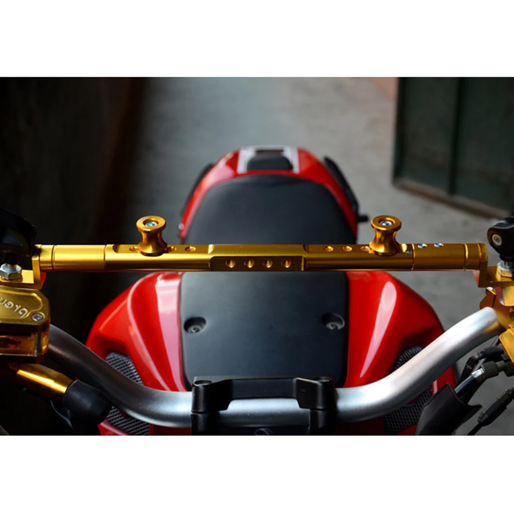 Multi Color Motorbike Balance Bar, Aluminum Alloy Motorcycle Cross Bar Balance Handlebar Motorbike Accessories with Compass