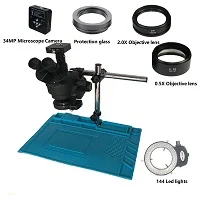 Корабль из Испании 34MP цифровой микроскоп камера 3.5X-90X simul-focal Тринокулярный Стерео микроскоп пайка pcb ремонт телефона - Цвет: Black microscope