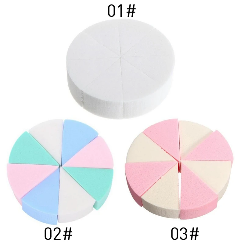 

New Dry Wet Dual-Use Powder Puff 8Pcs Make Up Sponge Foundation BB Cream Make Up Cotton Pads Powder Puff Skin Care Cleanser Tool