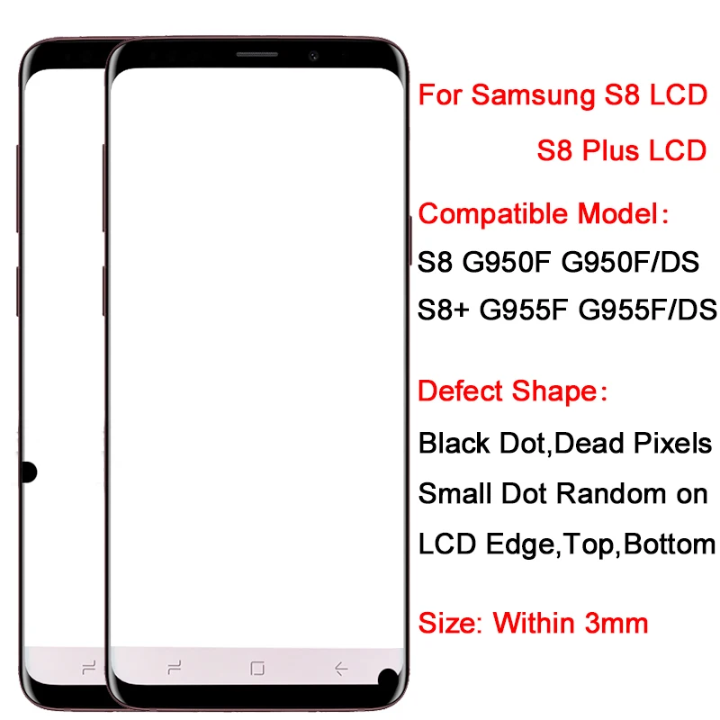  Original S8 LCD For Samsung Galaxy S8 Plus LCD With Frame Super Amoled 2960*1440 SM-G950F G955F Tou