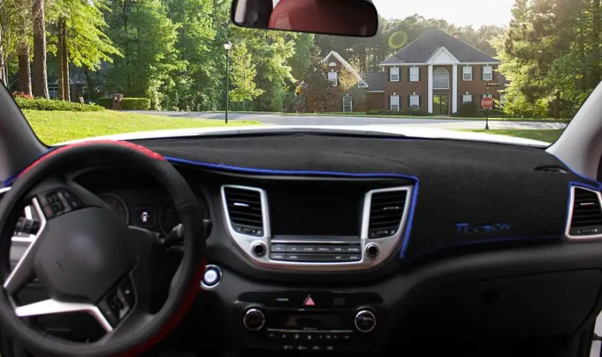 Для hyundai Tucson- LHD Приборная панель автомобиля Избегайте Light Pad Инструмент крышка платформы стол коврик ковры аксессуар