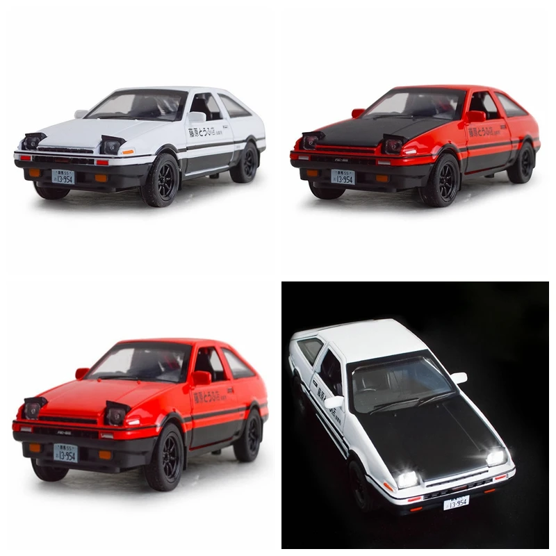 Alloy Diecast Initial D Ae86 Car Model Pull Back With Sound Light Toys 4 Colors 1 32 Gift Kid S Toys Collectible Brinquedos Diecasts Toy Vehicles Aliexpress