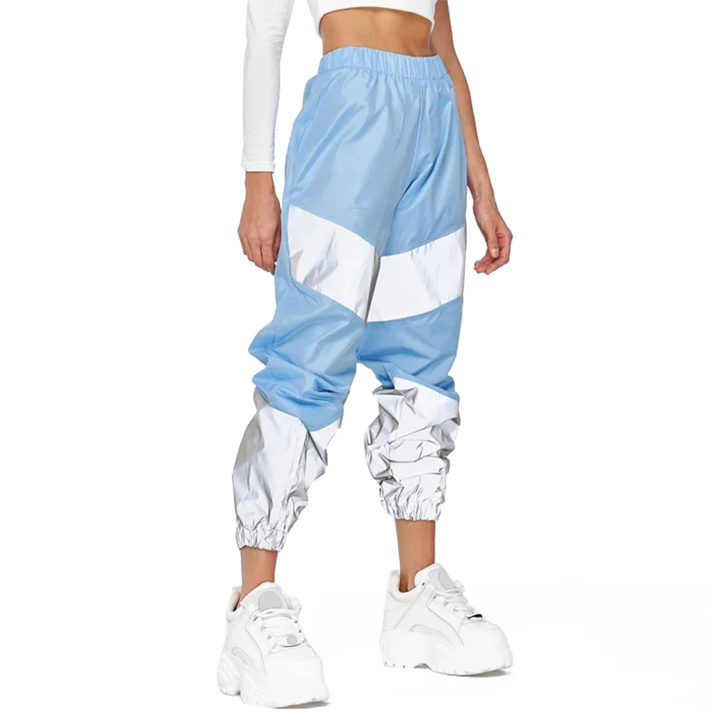 2020 Korean Sweatpants Women Baggy Patchwork Sports Pants Joggers Wide Leg Oversized Streetwear High Waisted Trousers | Спорт и