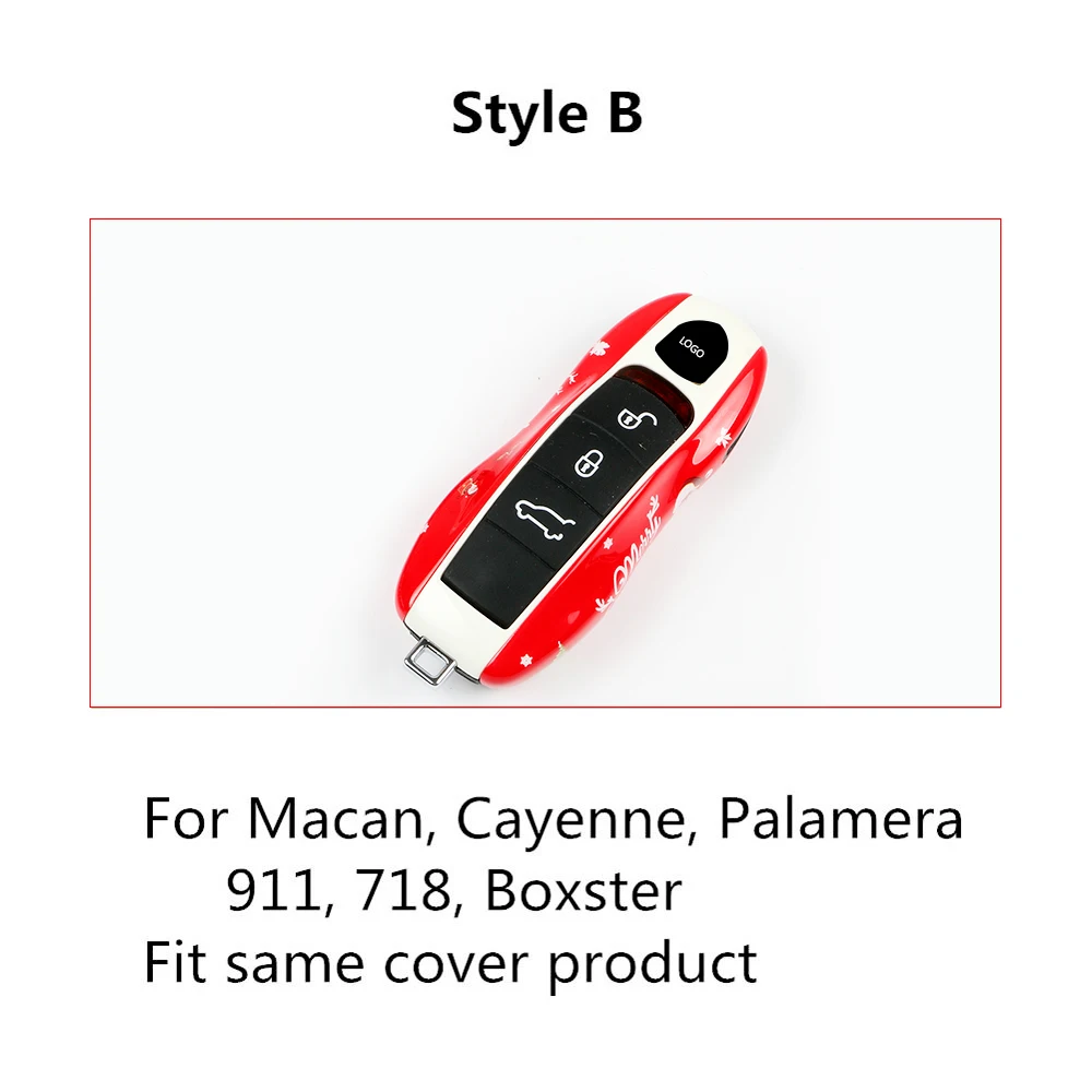 Рождество! Чехол для ключей, чехол для porsche panamera 971 911 718 cayenne 9YA macan, чехол для пульта дистанционного управления, боковая оболочка, защита брелока