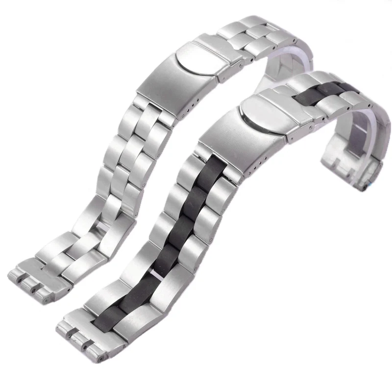 Ремешок для часов Swatch YCS YAS YGS IRONY серебристый металлический браслет из