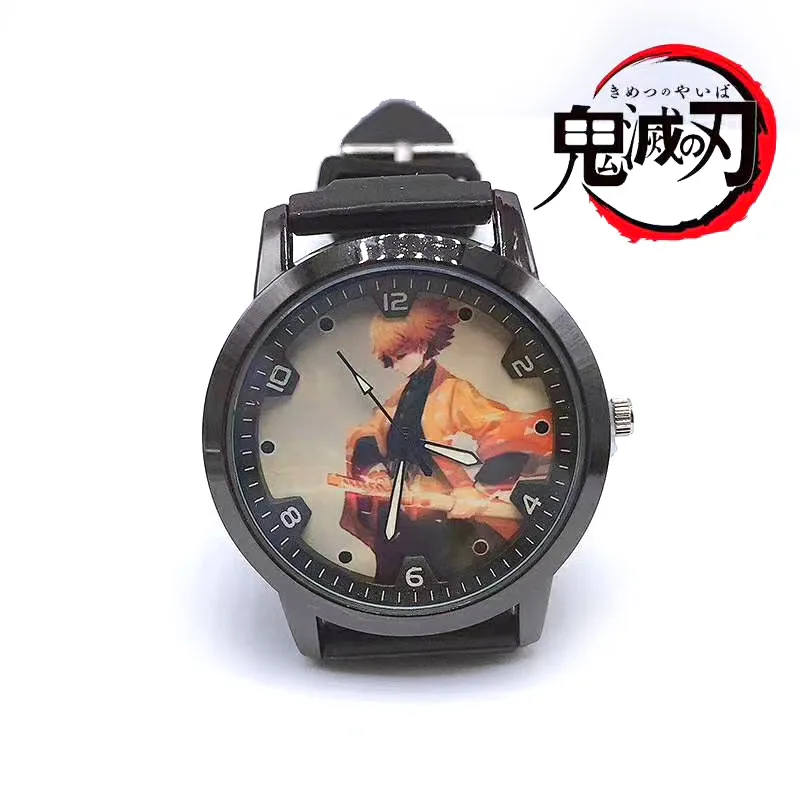 NEW Anime Demon Slayer Kimetsu no Yaiba Kamado Nezuko pattern Pocket Watch Model toys time Wrist watch Gift