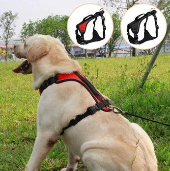 

Pet Dog Harness Vest Reflective Adjustable Dog Collar Outdoor Safe Durable Pet Leash Belts Walking Hiking For Dogs Pet Supplies