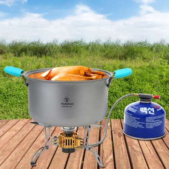 

TOMSHOO 1.6L Titanium Pot Stove Lightweight Strong Camp Cookware Equipment For Camping Hiking Backpacking Picnic Anti-corrosion
