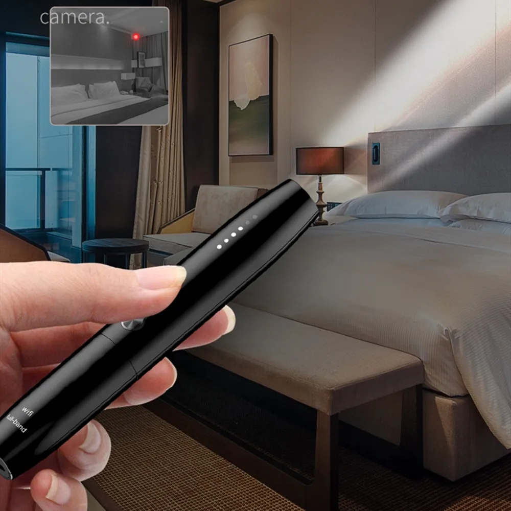 

Anti Spy Camera Detector Pen Wireless RF Signal Eavesdropping Pinhole Hidden Cam Audio Bug GSM GPS Wiretapping Device Scanner
