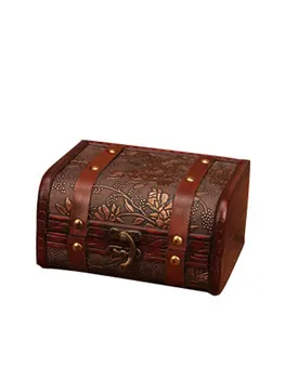 

New Vintage Metal Lock Jewelry Treasure Chest Hold Storage Case Handmade Wood Box 2020 new