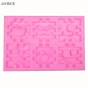 

3D Jigsaw Puzzle Blocks Silicone Mold Cube Fondant Chocolate Resin Molds