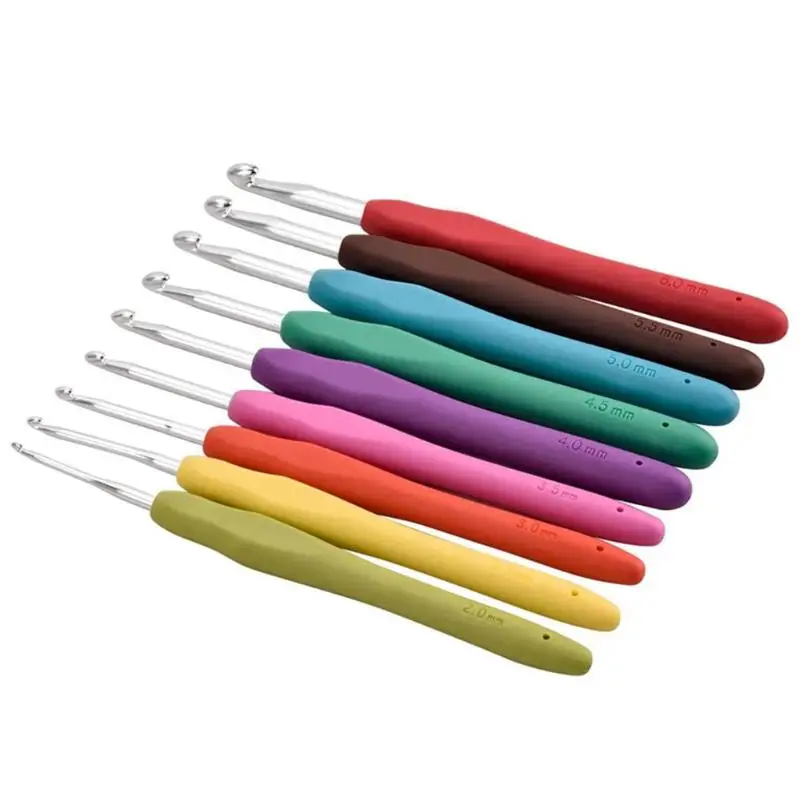 Набор крючков для вязания крючком эргономичная мягкая дверная ручка-скоба набор игл для вязания с чехлом бытовая швейная ткацкая игла набор