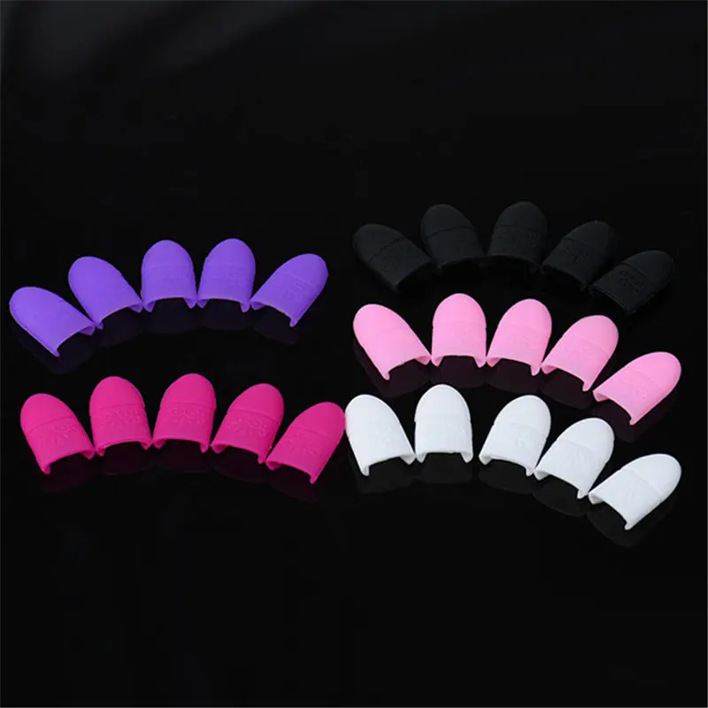 Newest Nail Polish Remover 10PCS Silicone Gel Nail Soak Off UV Gel Art Polish Remover Wrap Cap Gift