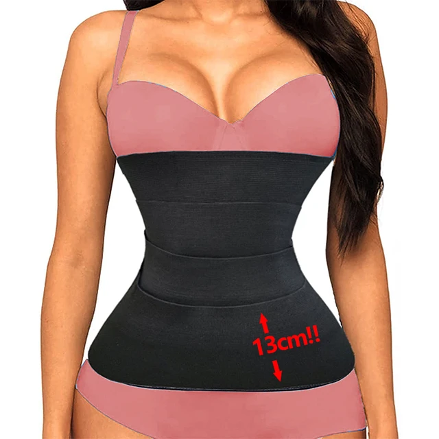 No Waist Allowed Body Wrap Bandage Waist Trainer Band Sheath Shapewear  Sweat Sauna Shaper Slimming Belt Snatch Me Up Tummy Strap - AliExpress