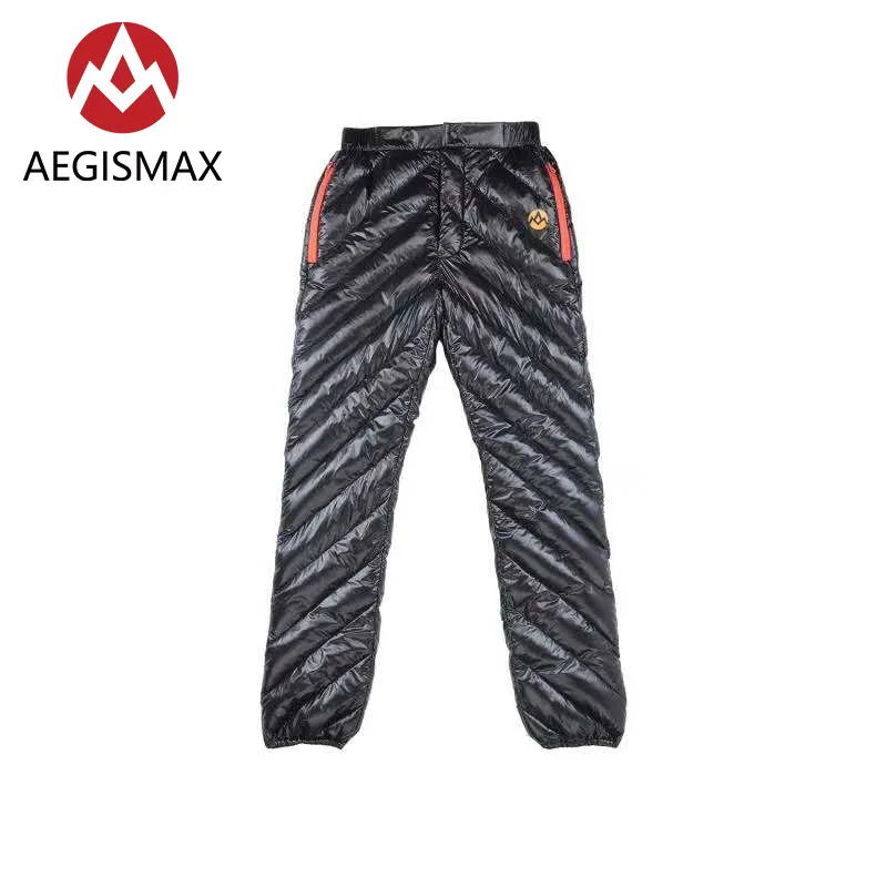 

AEGISMAX Outdoor Down Pants Winter Camping Pants UltraLight 95% White Goose Down Pants 800FP Thickening Warm Waterproof Apparel