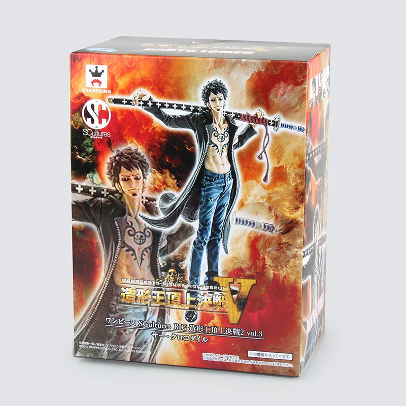 Special Offer One Piece Group Vertical Type Prize Figure Ros Gros Trafalgar Garro Black Cloth like Bun Garage Kit Decoration