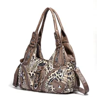 Women Handbags Leopard Bag Top-handle Handbag Fashion Satchel Dumpling Pack Shoulder Bag Tote Bag Hobos Large Purse - Image 4