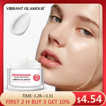 Яркий гламурный протеиновый крем-сыворотка для лица, восстанавливающий, анти-уменьшение морщин, красная кровяная, анти-аллергический, увла...