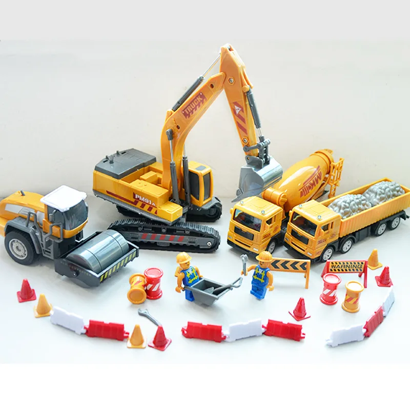 

Engineering Vehicle Excavator Toy Children Excavator Toy Car Model City Engineering Vehicle Scene Set
