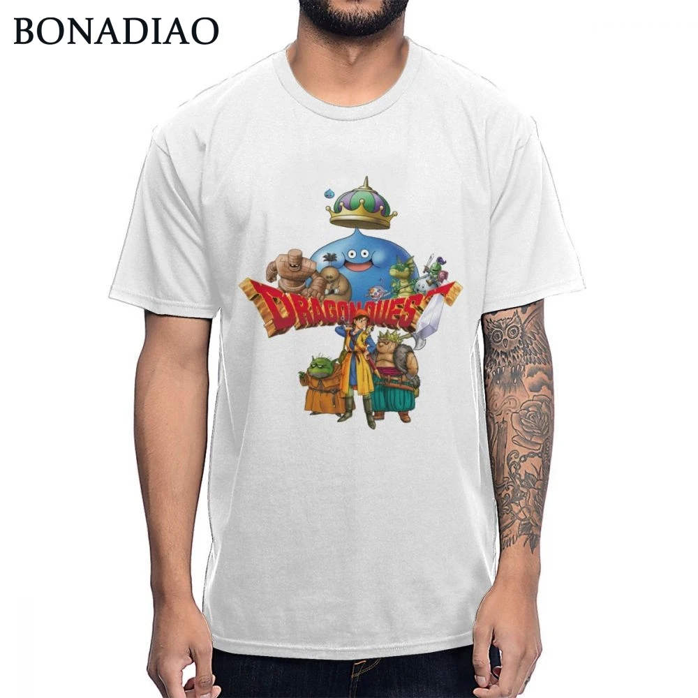 Fashion Design Man Dragon Quest Warrior T-shirt 100% Cotton 2019 Summer Game Homme Big Size |