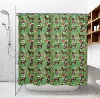 

Shower Curtain Fabric - Unique Spa Home Hotel Bath Curtains, Waterproof German Shorthaired Pointer Dogs Bathtub Curtain, Fashion